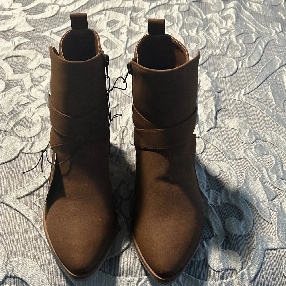 Maurices Brown Ankle Booties - Picture 2 of 4